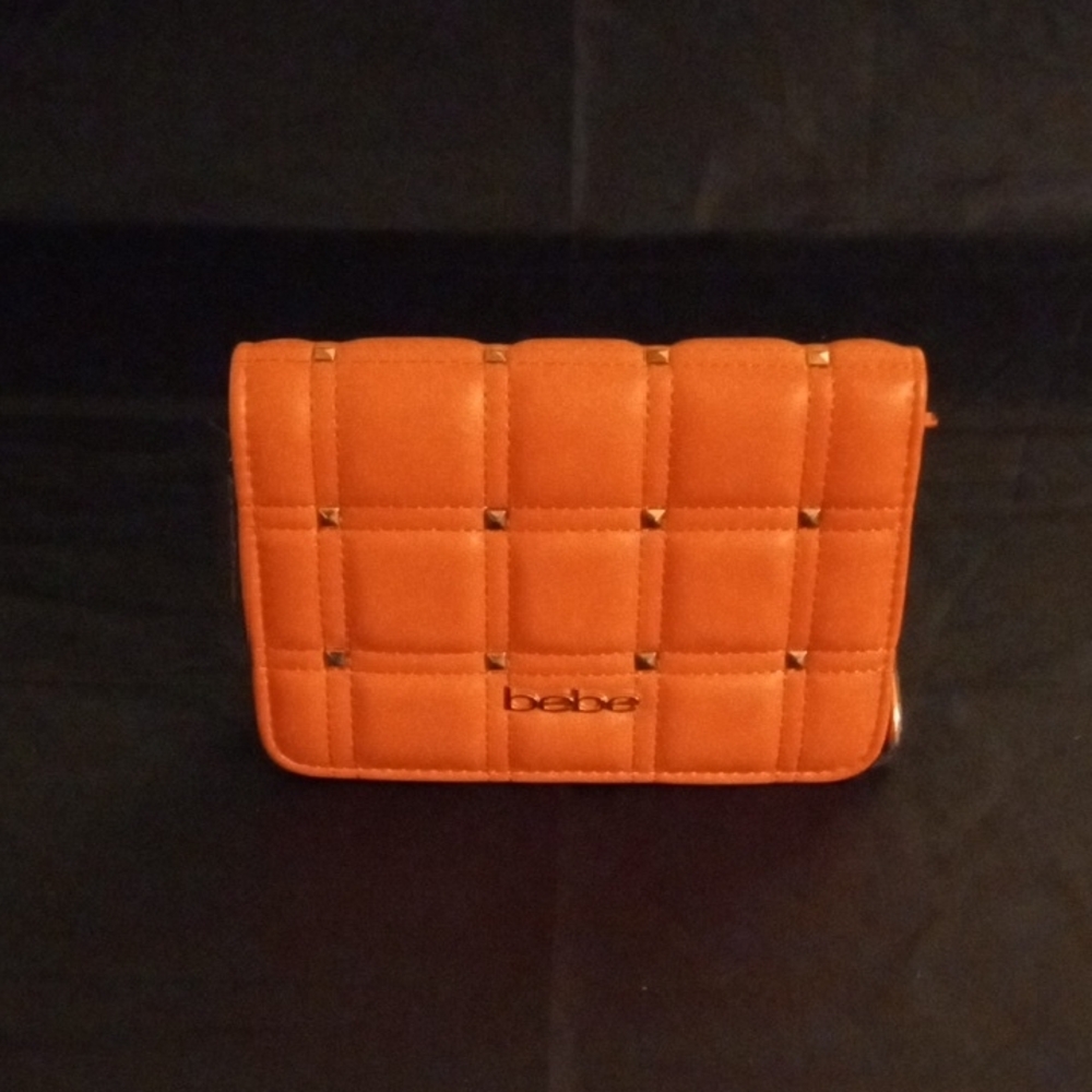 Bebe Salmon Quilted Crossbody